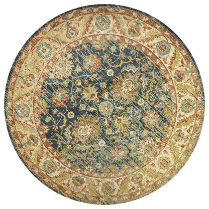 Kas Casablanca 4402 Teal Sand Traditional Machine-woven Rug