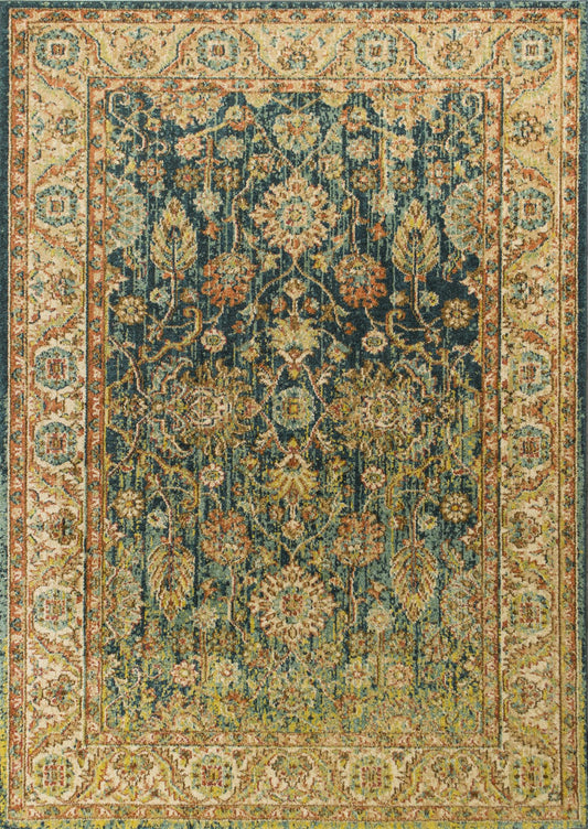 Kas Casablanca 4402 Teal Sand Traditional Machine-woven Rug