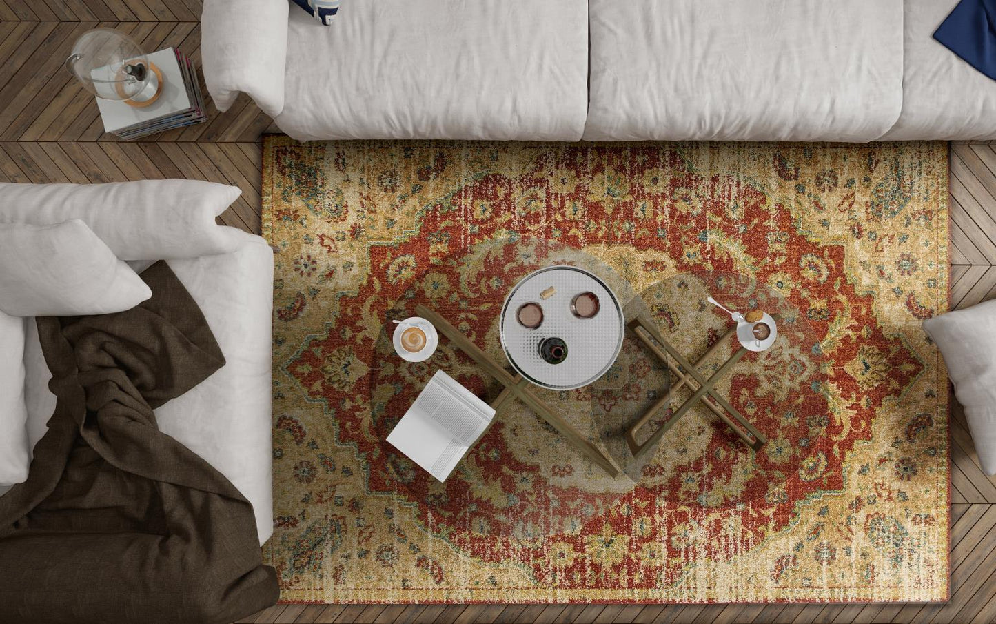 Kas Casablanca 4406 Spice Sand Traditional Machine-woven Rug