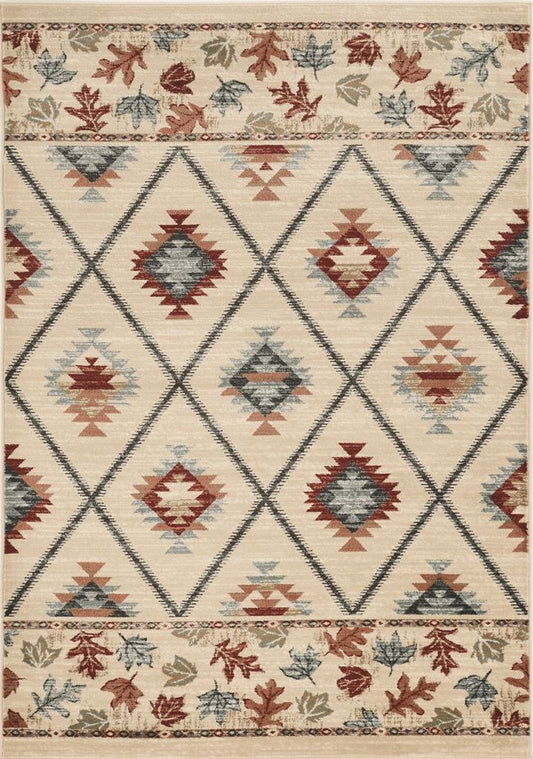 Kas Chester 5632 Ivory Rustic & Lodge Machine Woven Rug