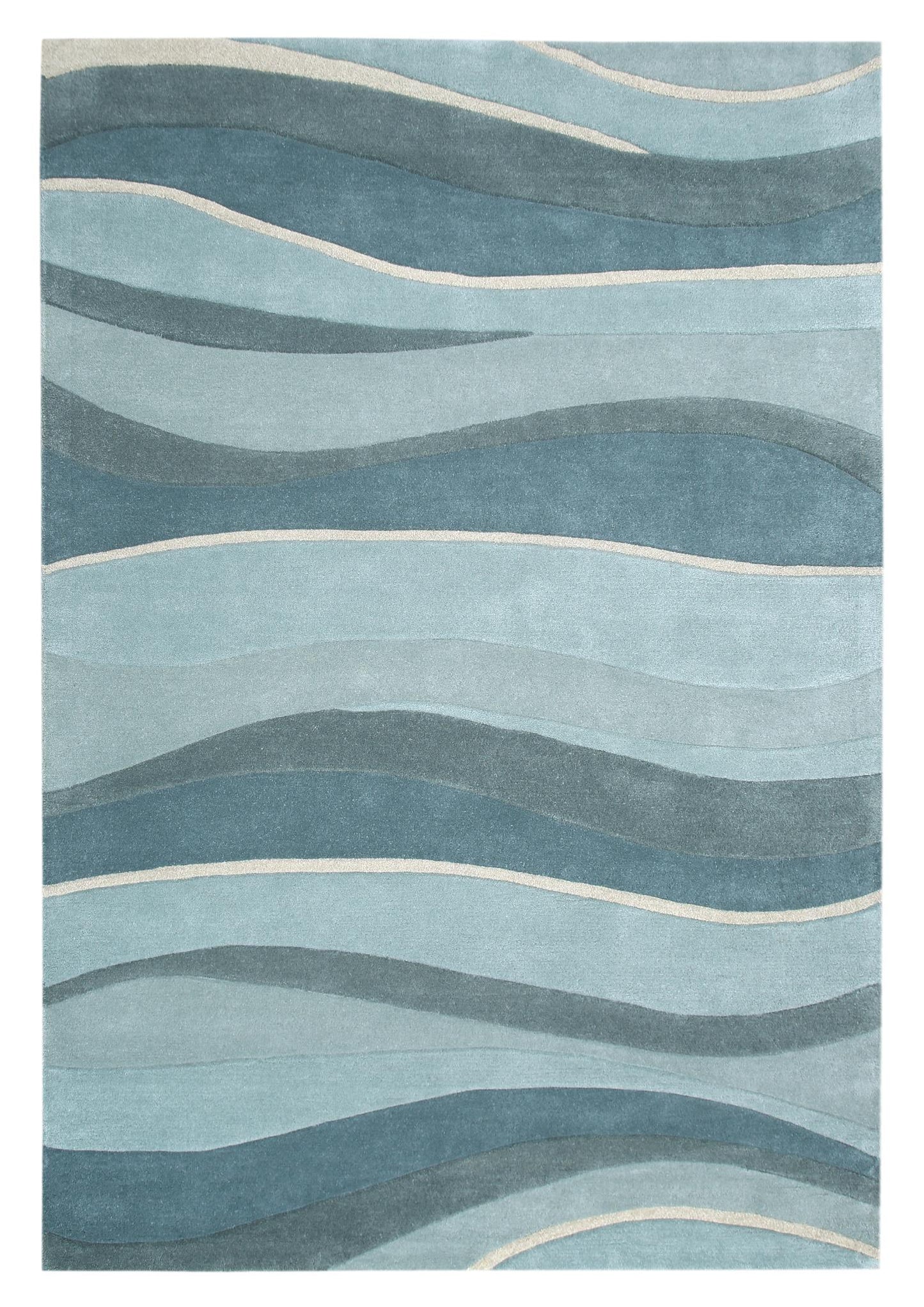 Kas Eternity 1053 Ocean Contemporary Hand Tufted Rug