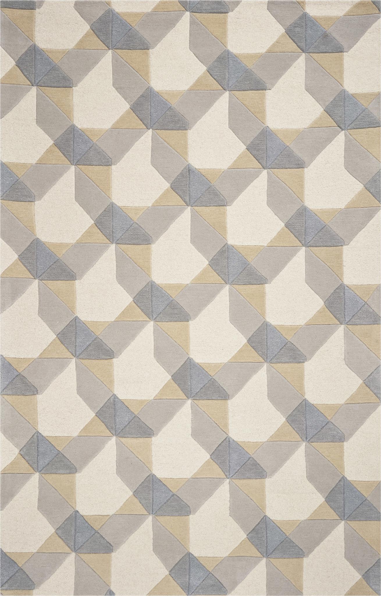Kas Eternity 1060 Ivory Grey Contemporary Hand Tufted Rug