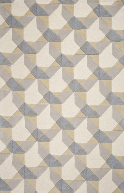 Kas Eternity 1060 Ivory Grey Contemporary Hand Tufted Rug