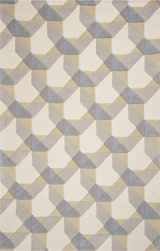 Kas Eternity 1060 Ivory Grey Contemporary Hand Tufted Rug