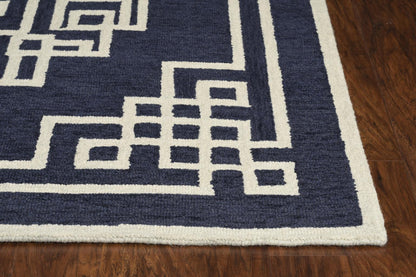 Kas Gramercy 1613 Navy Ivory Transitional Hand Tufted Rug