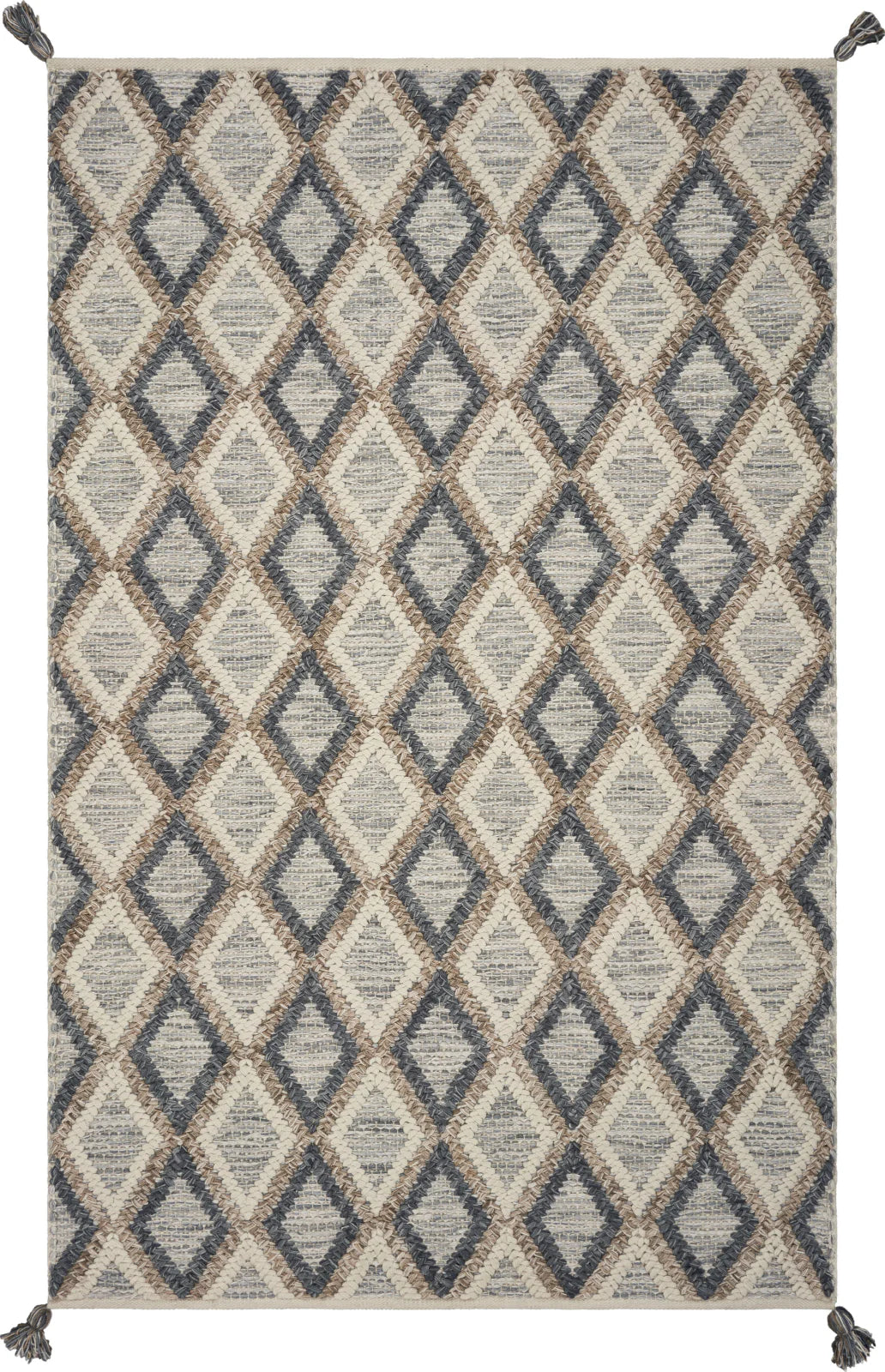 Kas Hang Ten Malibu 850 Slate Beige Casual Hand-woven Rug