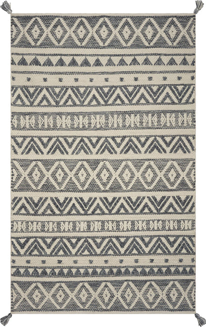Kas Hang Ten Malibu 852 Grey Casual Hand-woven Rug