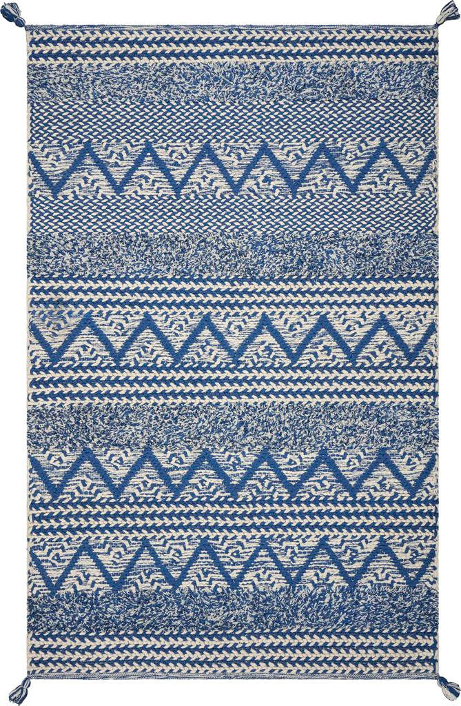 Kas Hang Ten Malibu 854 Blue Casual Hand-woven Rug