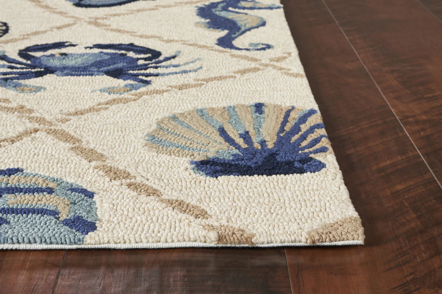 Kas Harbor 4217 Sand Indoor/Outdoor Hand Hooked Rug