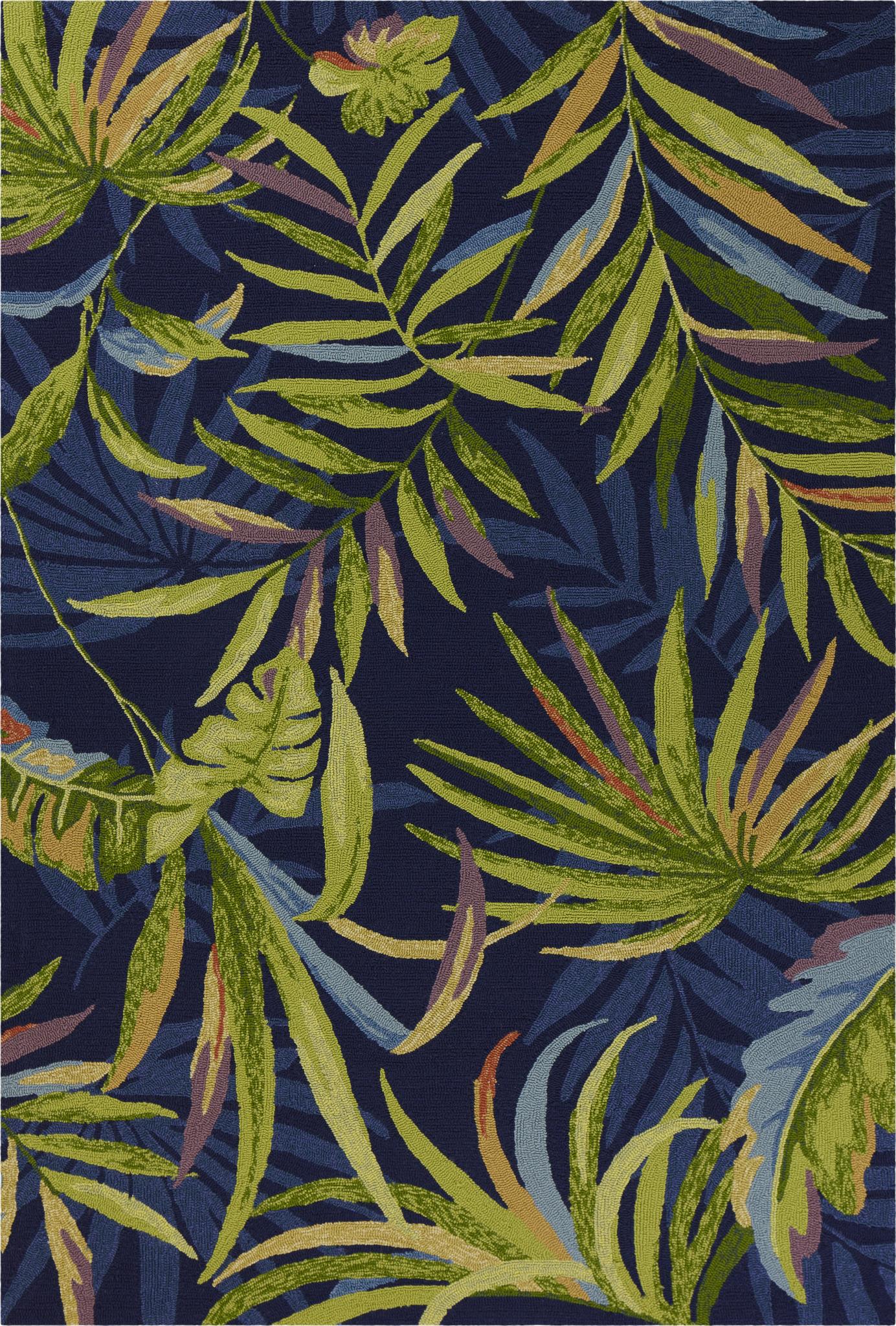 Kas Harbor 4243 Ink Blue Indoor/Outdoor Hand Hooked Rug