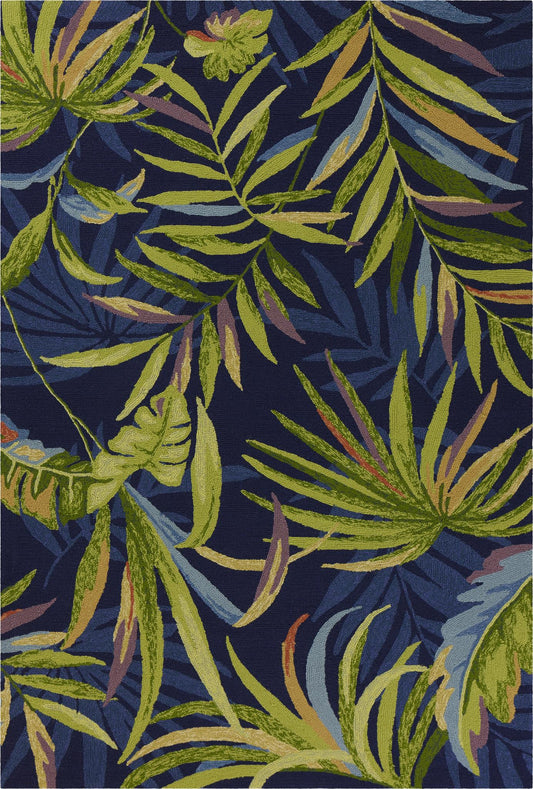 Kas Harbor 4243 Ink Blue Indoor/Outdoor Hand Hooked Rug