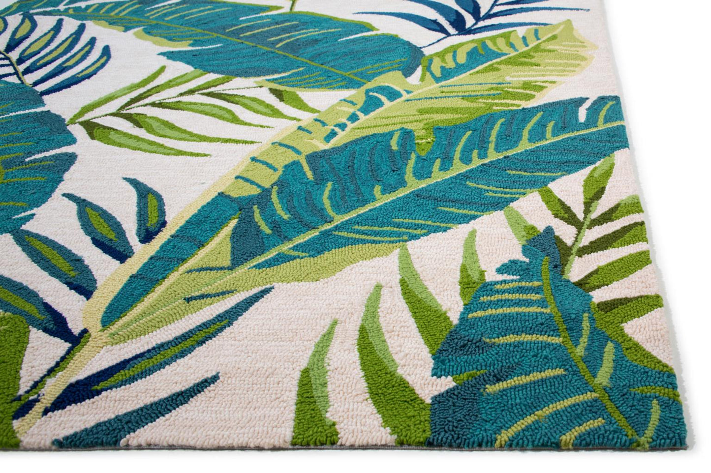 Kas Harbor 4247 Ivory Blue Indoor/Outdoor Hand Hooked Rug