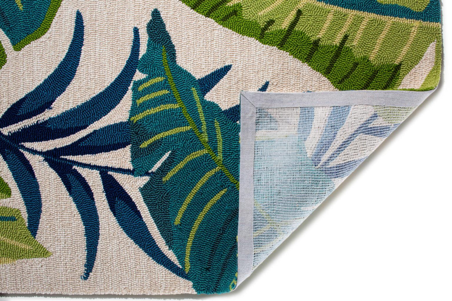 Kas Harbor 4247 Ivory Blue Indoor/Outdoor Hand Hooked Rug