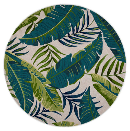 Kas Harbor 4247 Ivory Blue Indoor/Outdoor Hand Hooked Rug