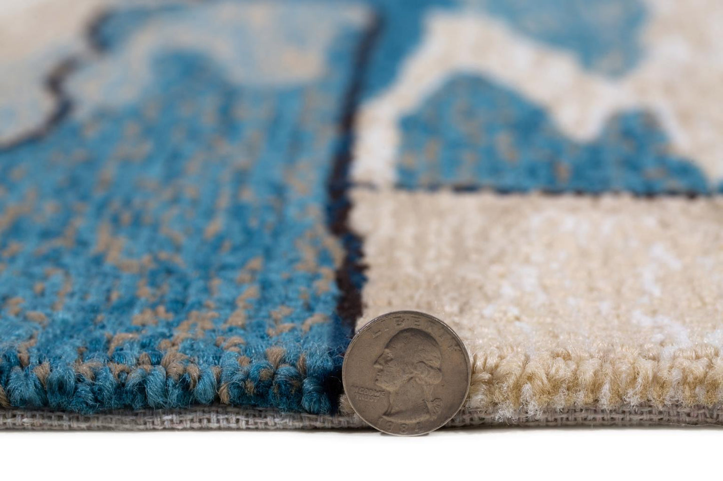 Kas Harbor 4248 Blue Indoor/Outdoor Hand Hooked Rug