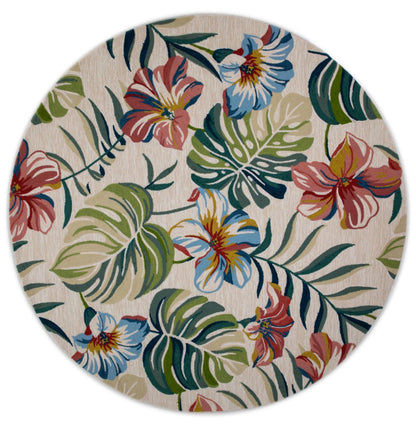 Kas Harbor 4249 Ivory Indoor/Outdoor Hand Hooked Rug