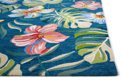 Kas Harbor 4250 Blue Indoor/Outdoor Hand Hooked Rug