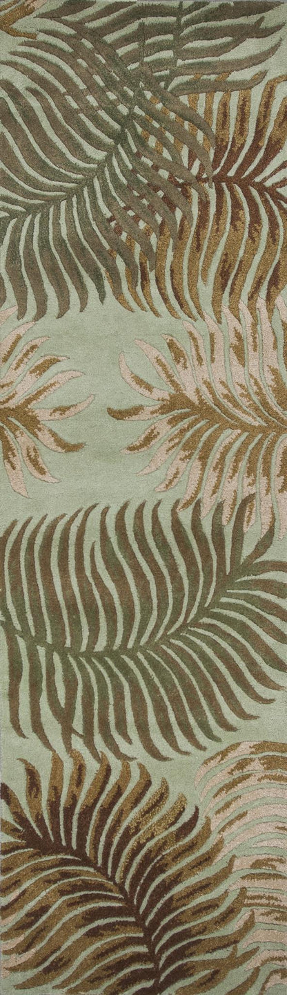 Kas Havana 2612 Aqua Florals & Tropicals Hand Tufted Rug