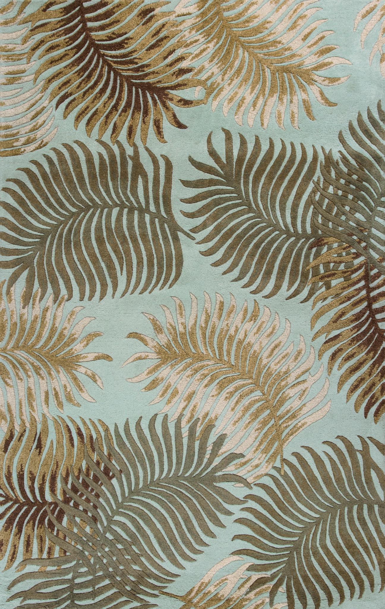 Kas Havana 2612 Aqua Florals & Tropicals Hand Tufted Rug