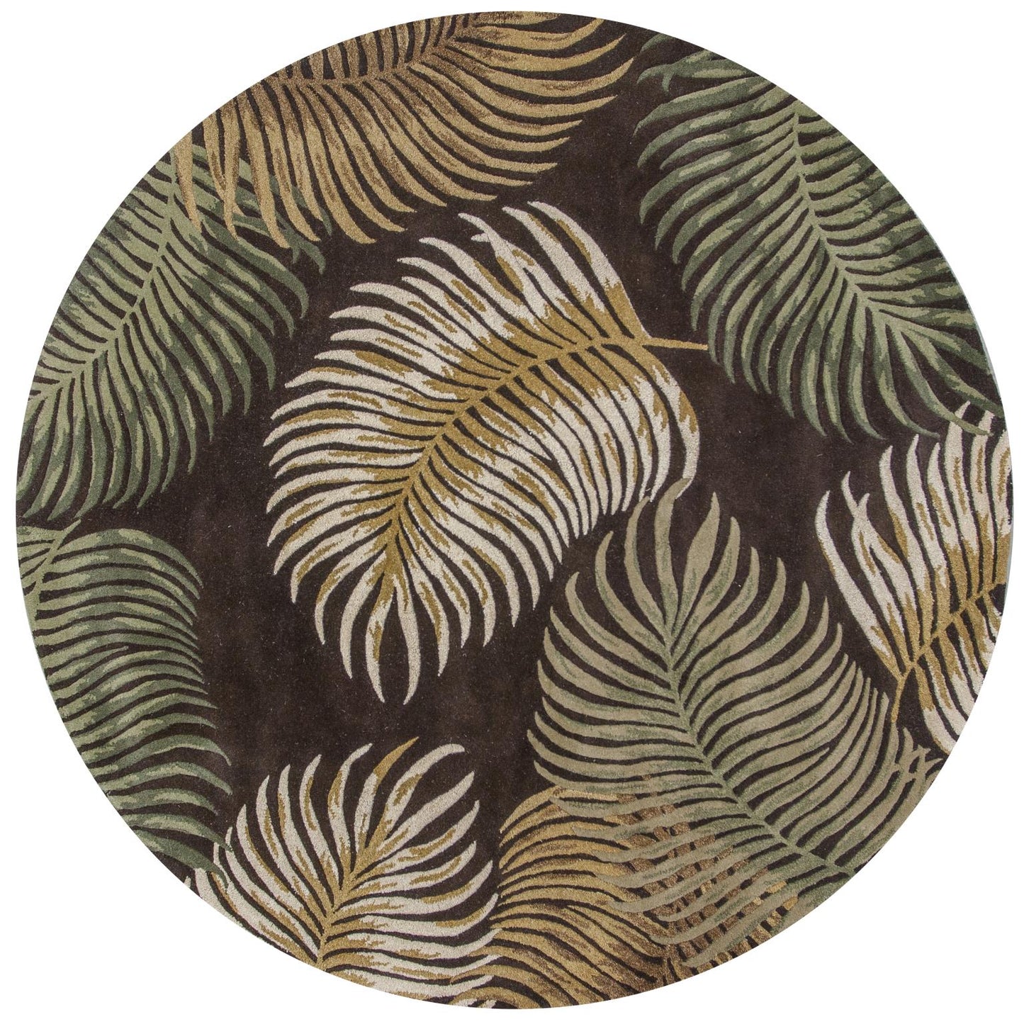 Kas Havana 2617 Espresso Florals & Tropicals Hand Tufted Rug
