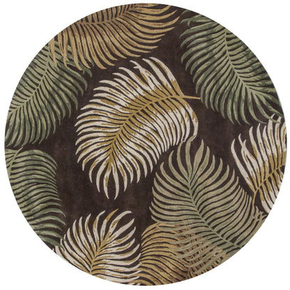 Kas Havana 2617 Espresso Florals & Tropicals Hand Tufted Rug
