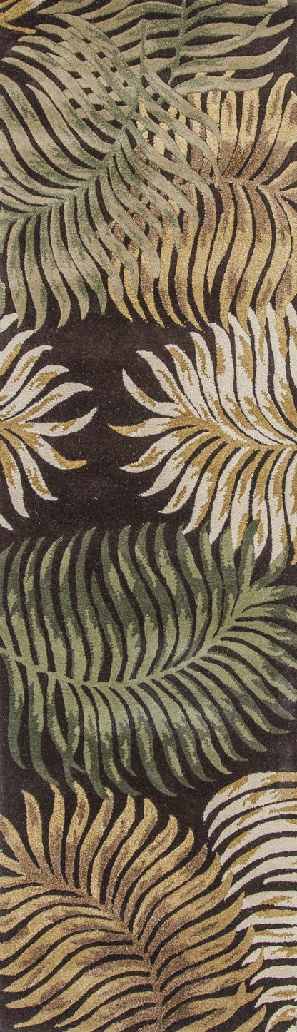 Kas Havana 2617 Espresso Florals & Tropicals Hand Tufted Rug
