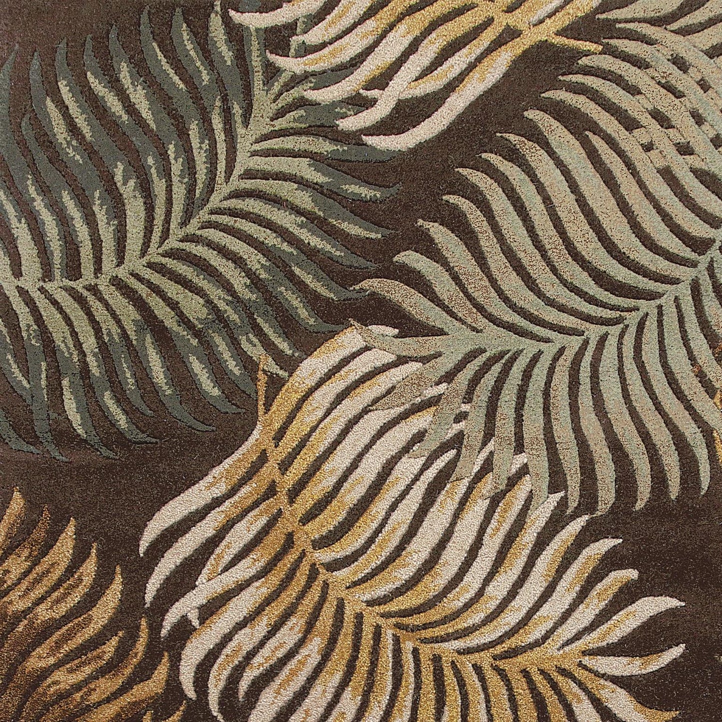 Kas Havana 2617 Espresso Florals & Tropicals Hand Tufted Rug