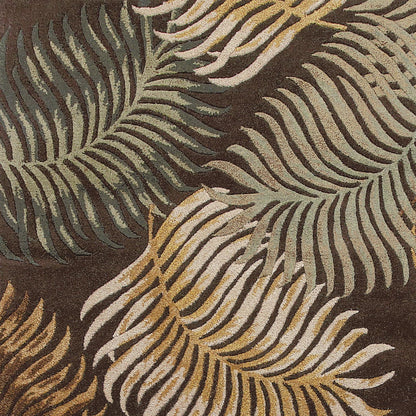 Kas Havana 2617 Espresso Florals & Tropicals Hand Tufted Rug