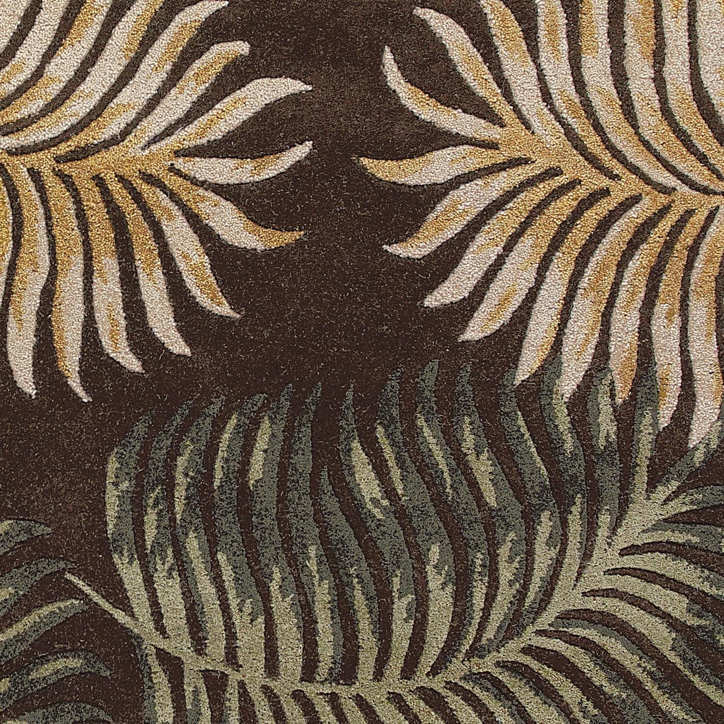 Kas Havana 2617 Espresso Florals & Tropicals Hand Tufted Rug