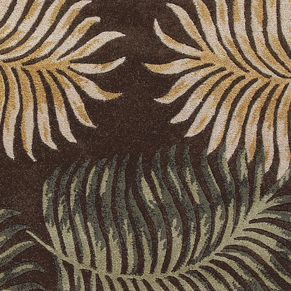 Kas Havana 2617 Espresso Florals & Tropicals Hand Tufted Rug