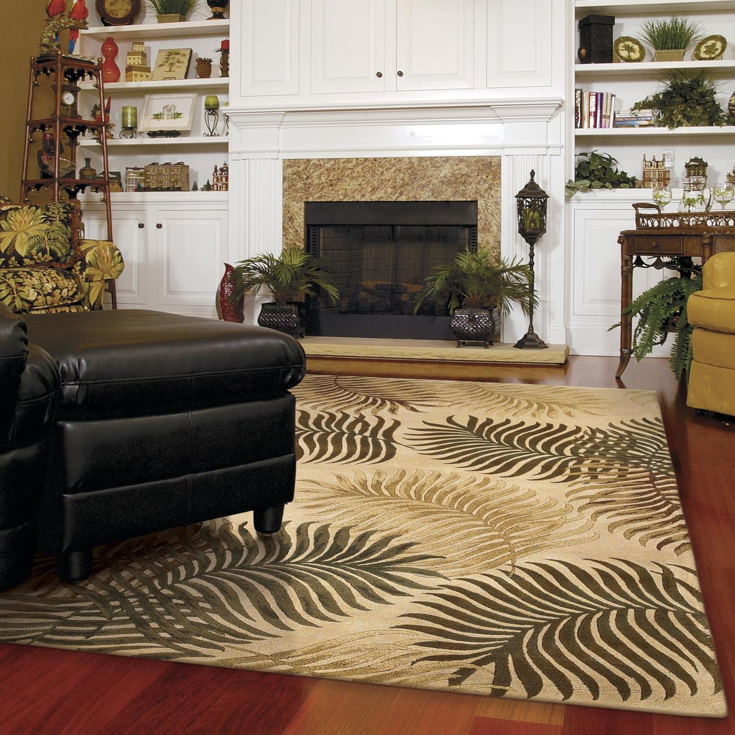 Kas Havana 2622 Natural Florals & Tropicals Hand Tufted Rug