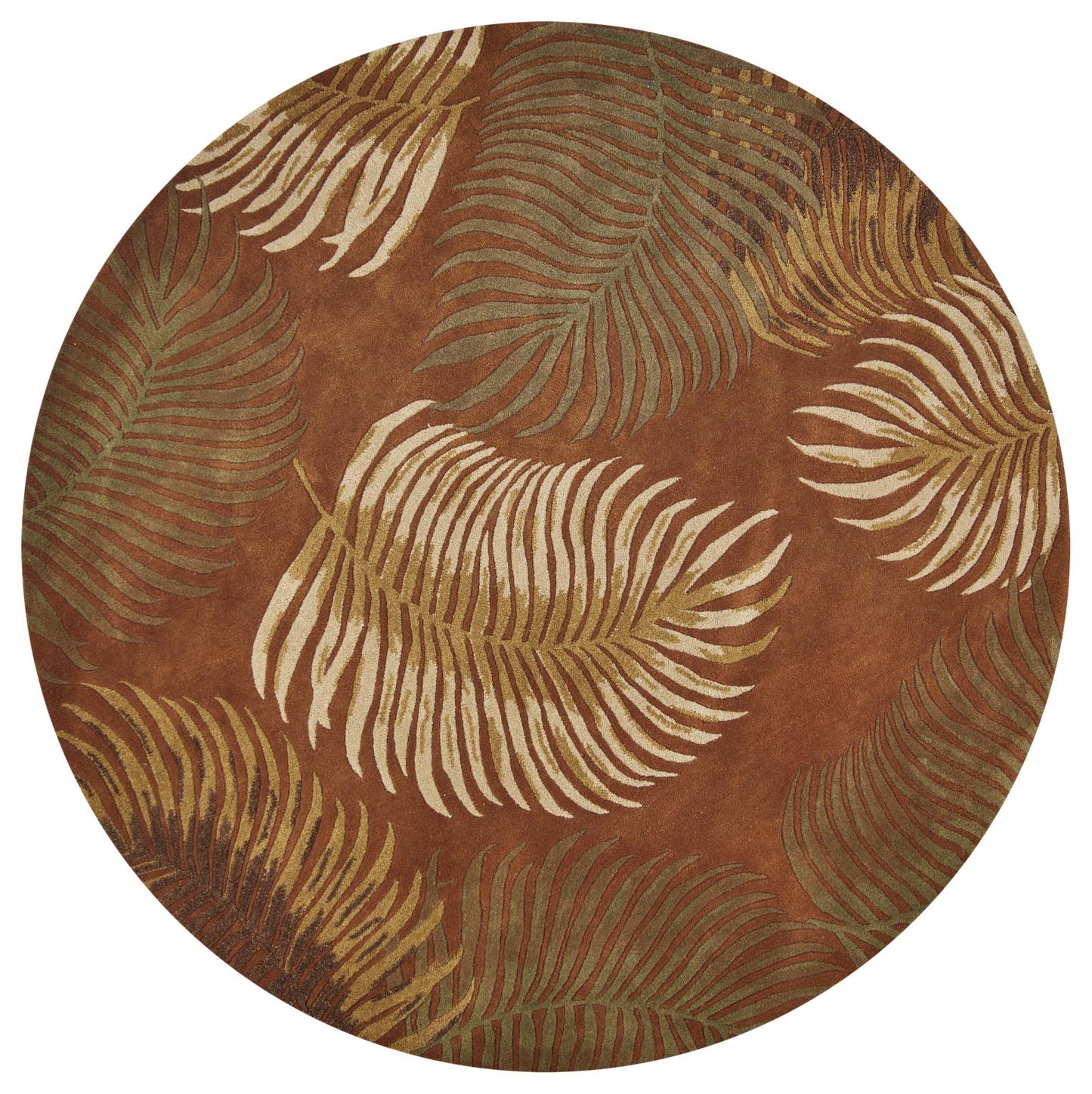 Kas Havana 2623 Rust Florals & Tropicals Hand Tufted Rug