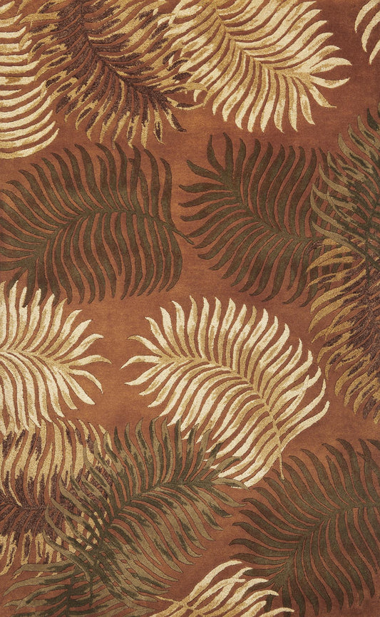 Kas Havana 2623 Rust Florals & Tropicals Hand Tufted Rug
