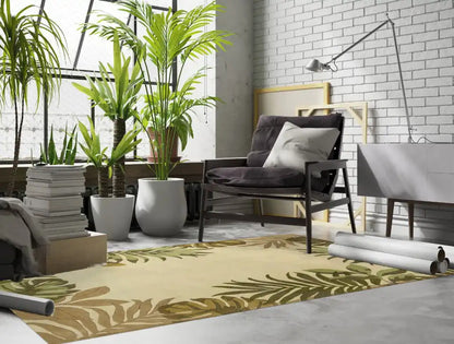 Kas Havana 2635 Ivory Florals & Tropicals Hand Tufted Rug