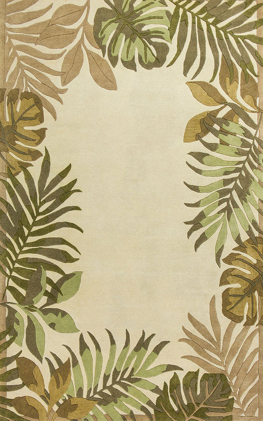 Kas Havana 2635 Ivory Florals & Tropicals Hand Tufted Rug