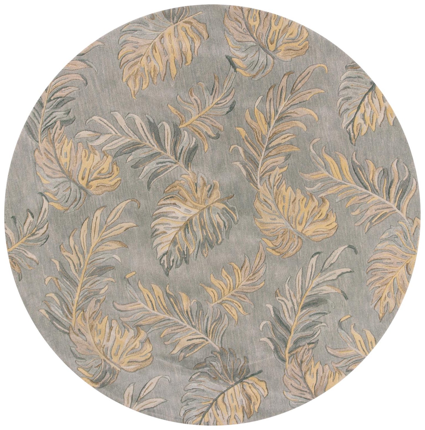 Kas Havana 2639 Grey Florals & Tropicals Hand Tufted Rug
