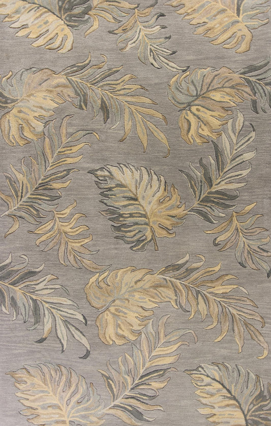 Kas Havana 2639 Grey Florals & Tropicals Hand Tufted Rug