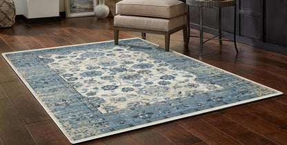 Kas Heritage 9367 Ivory Transitional Machine Woven Rug