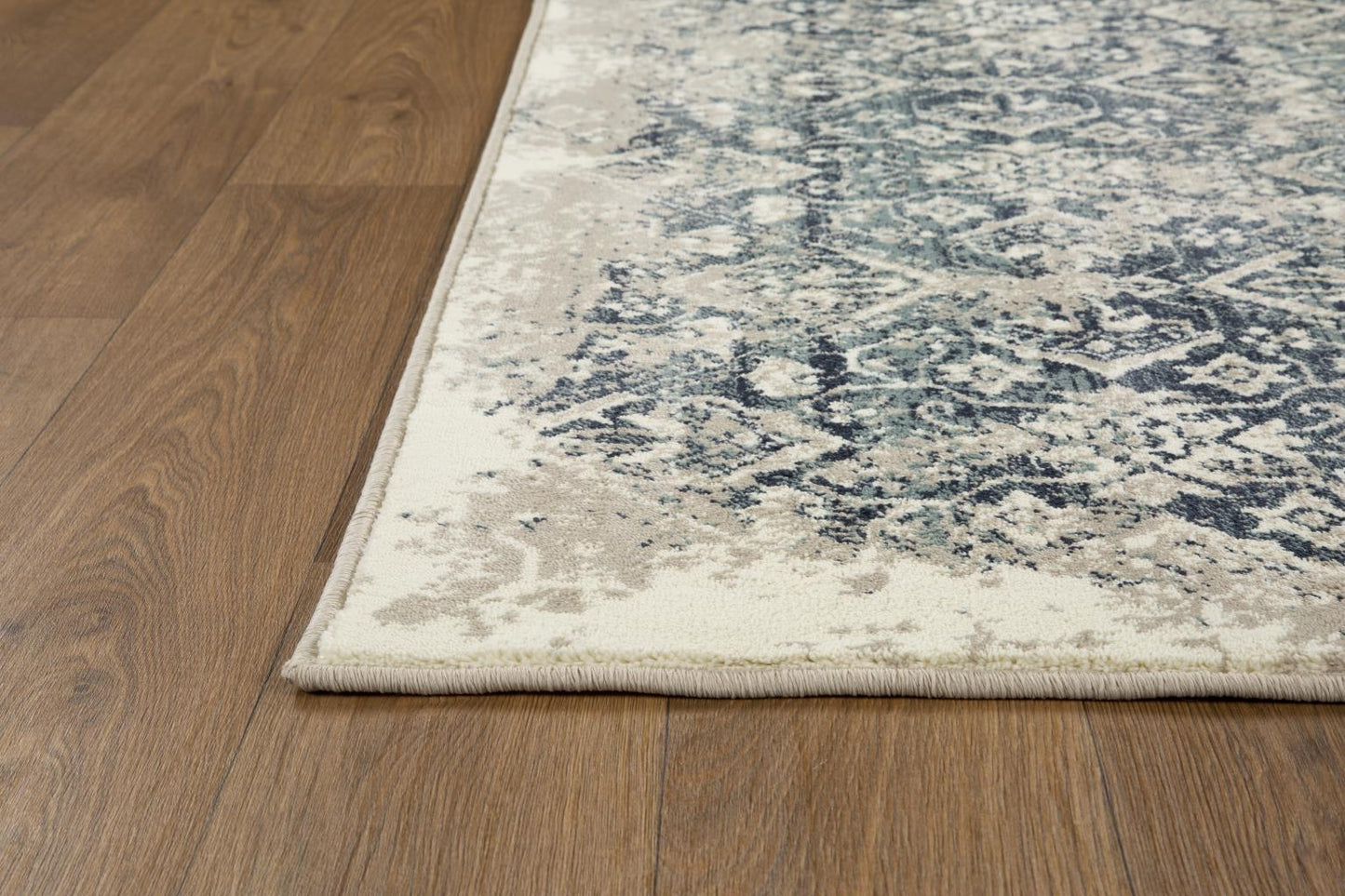 Kas Heritage 9372 Ivory Blue Transitional Machine Woven Rug