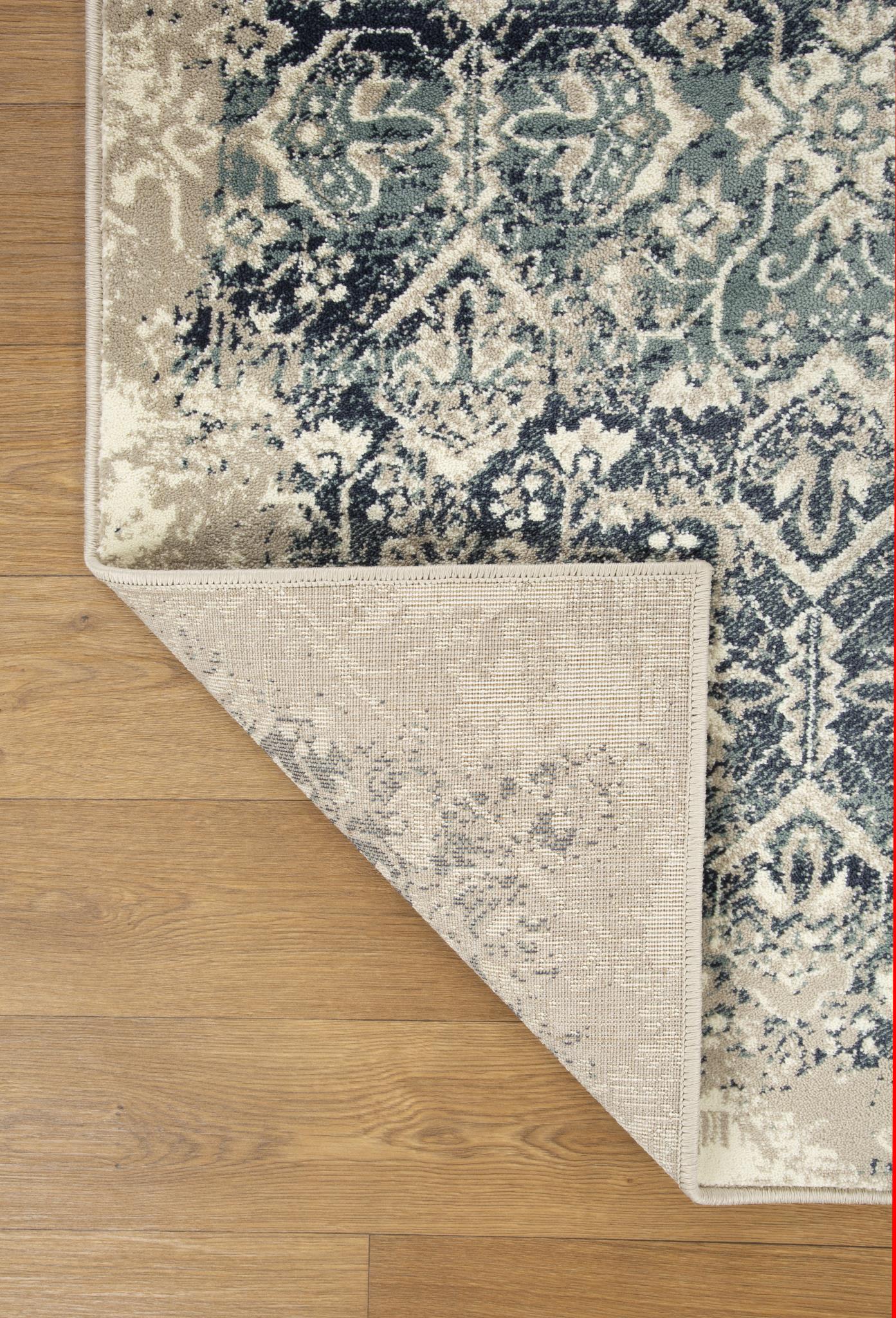 Kas Heritage 9372 Ivory Blue Transitional Machine Woven Rug