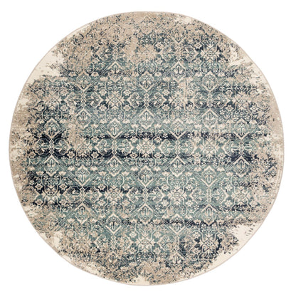Kas Heritage 9372 Ivory Blue Transitional Machine Woven Rug
