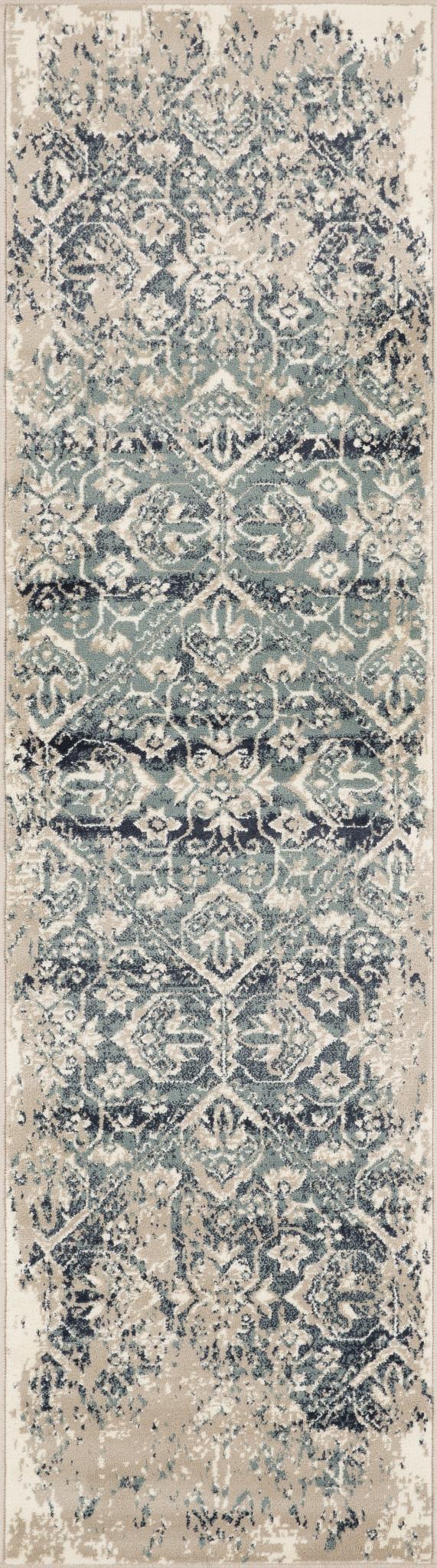 Kas Heritage 9372 Ivory Blue Transitional Machine Woven Rug