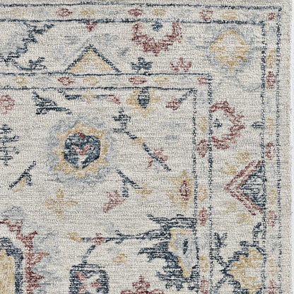 Kas Hudson 2460 Ivory Transitional Hand Tufted Rug