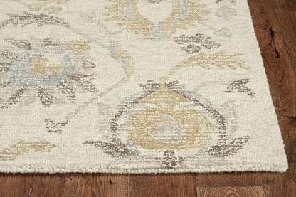 Kas Hudson 2461 Ivory Transitional Hand Tufted Rug