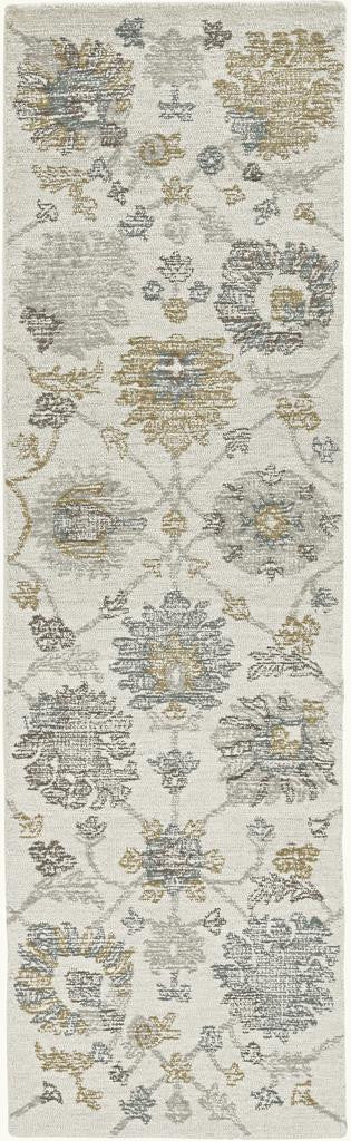 Kas Hudson 2461 Ivory Transitional Hand Tufted Rug