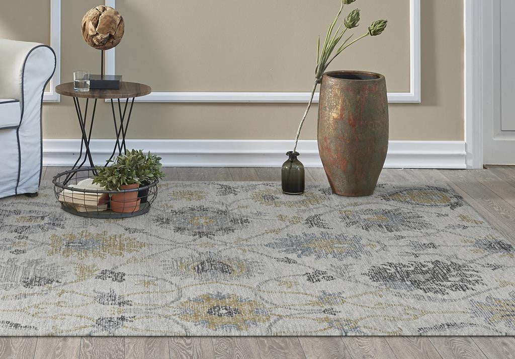 Kas Hudson 2461 Ivory Transitional Hand Tufted Rug