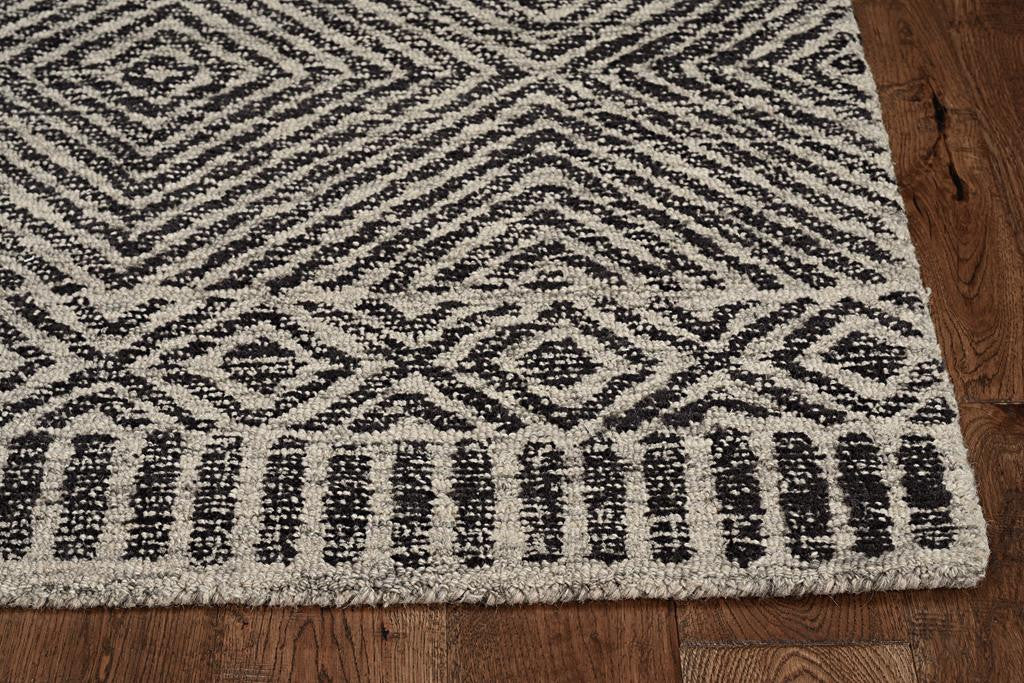 Kas Hudson 2463 Grey Black Transitional Hand Tufted Rug