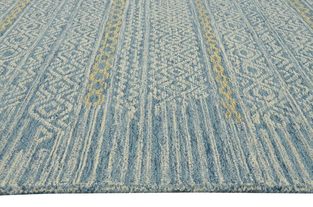 Kas Hudson 2466 Blue Transitional Hand Tufted Rug