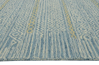 Kas Hudson 2466 Blue Transitional Hand Tufted Rug