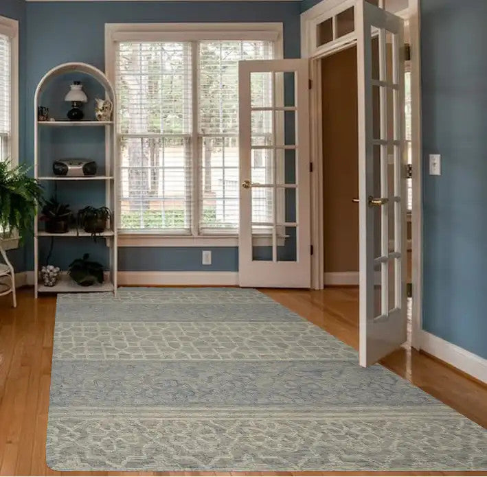 Kas Hudson 2467 Blue Grey Transitional Hand Tufted Rug